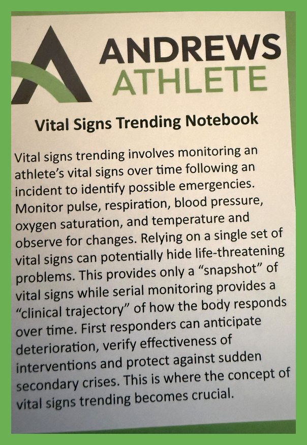 Andrews Athlete Vital Signs Trending Notebook cover